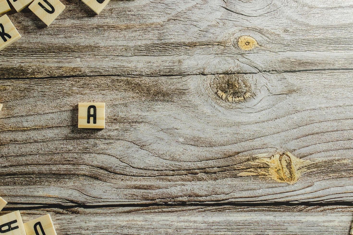 Attitude Word In Wooden Cube photo