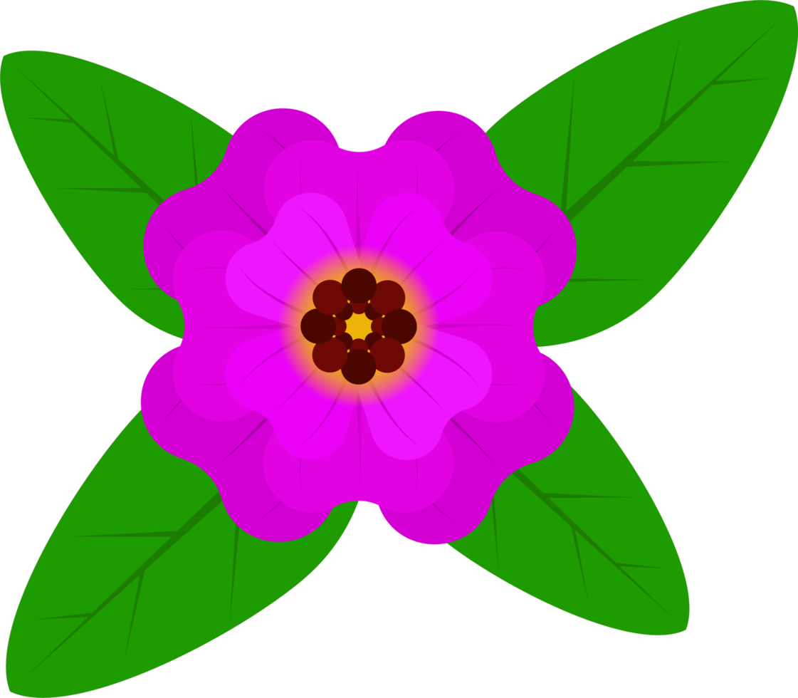 Cute Purple Flower Plant Illustration-01 png