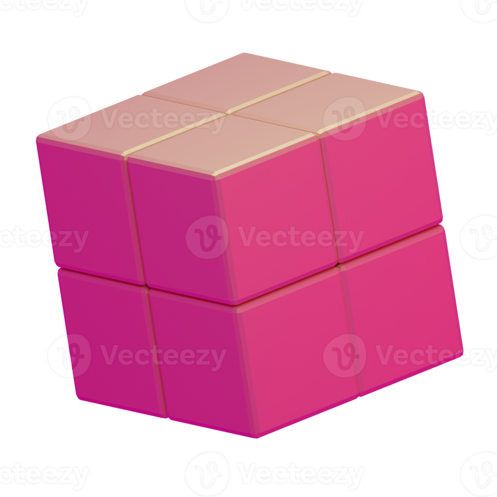 cube géométrie illustrations 3d png