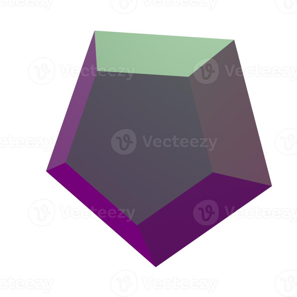 ilustrações 3d de geometria esmeralda png