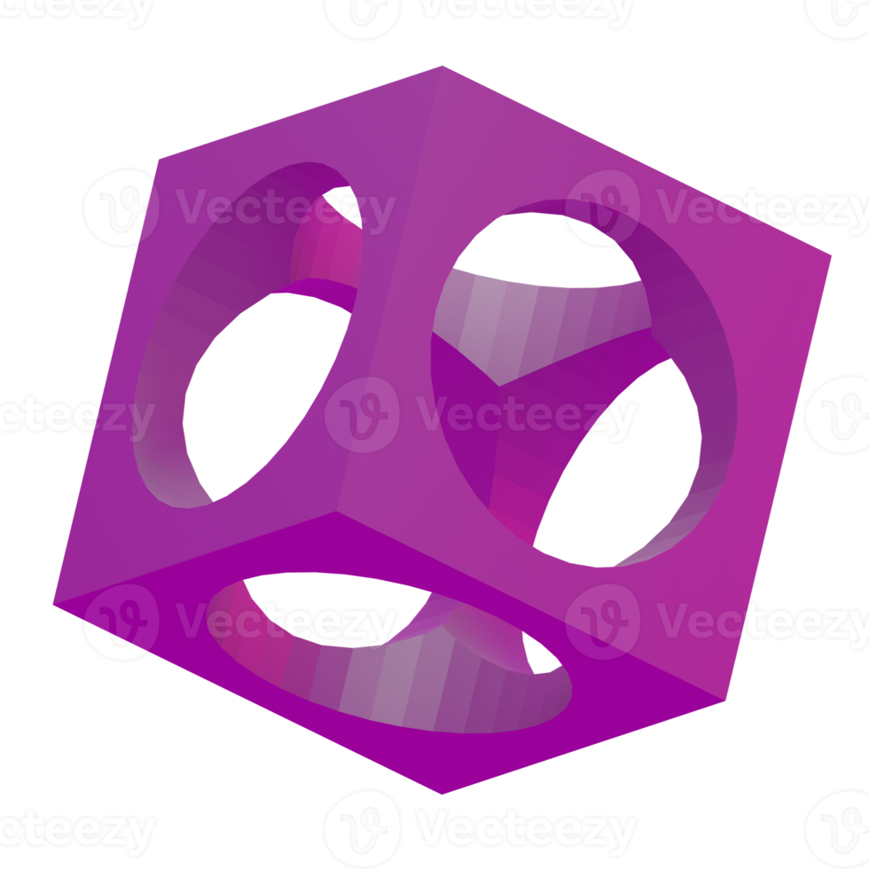 Circle Cube Geometry 3D Illustrations png