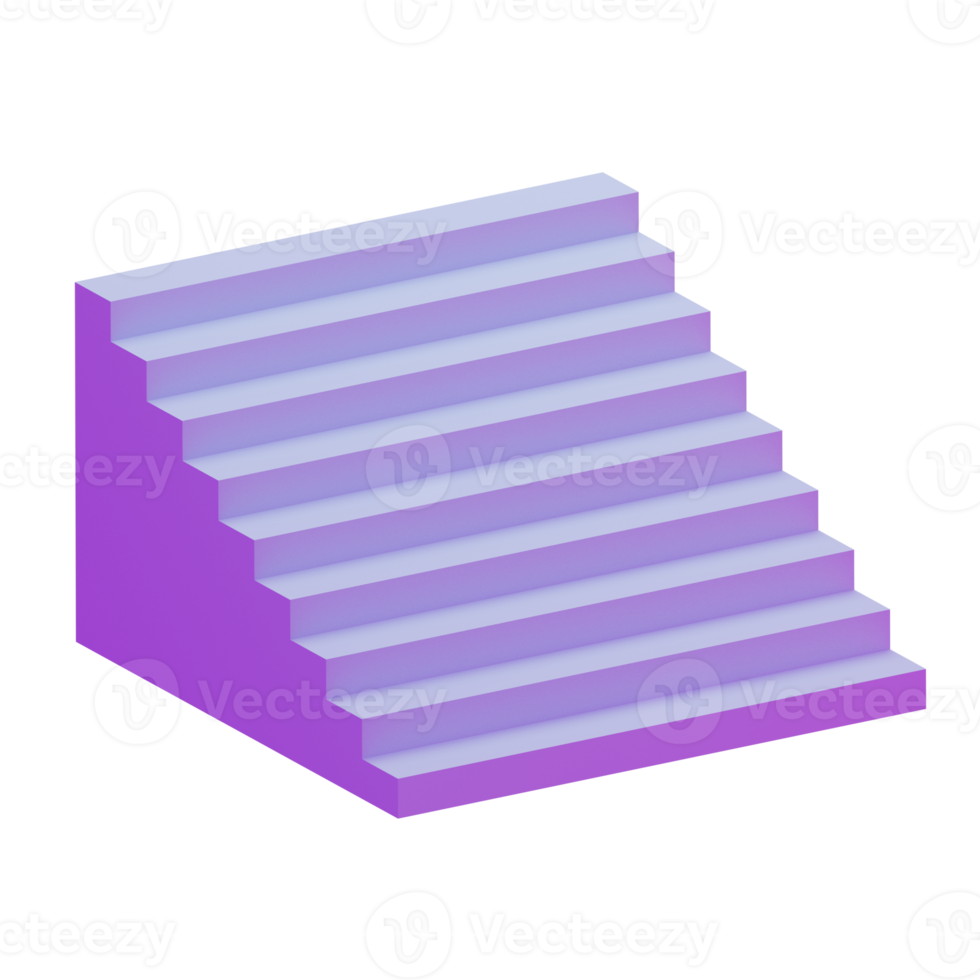 le scale geometria 3d illustrazioni png