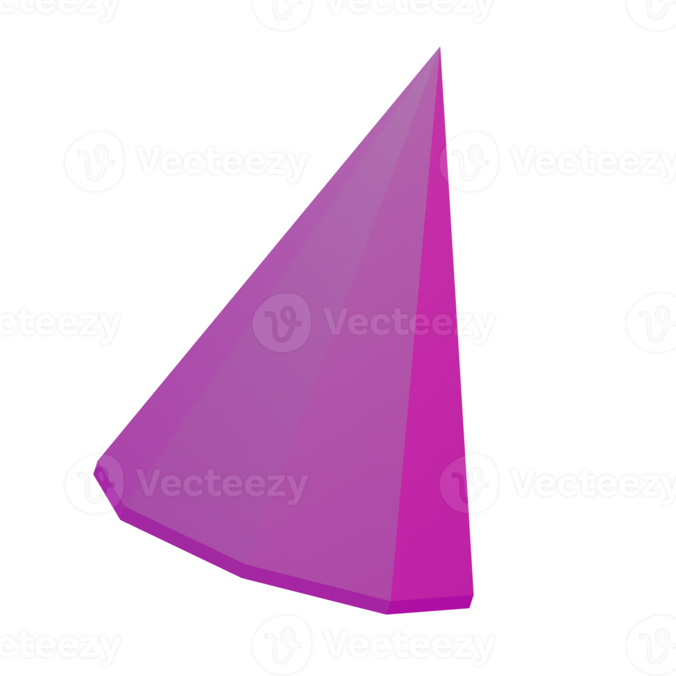 ilustrações 3d de geometria de cone de prisma png