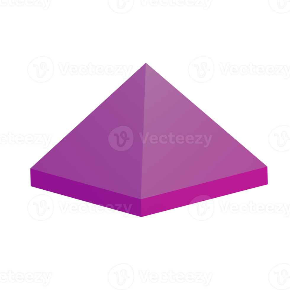 ilustrações 3d de geometria de pirâmide png