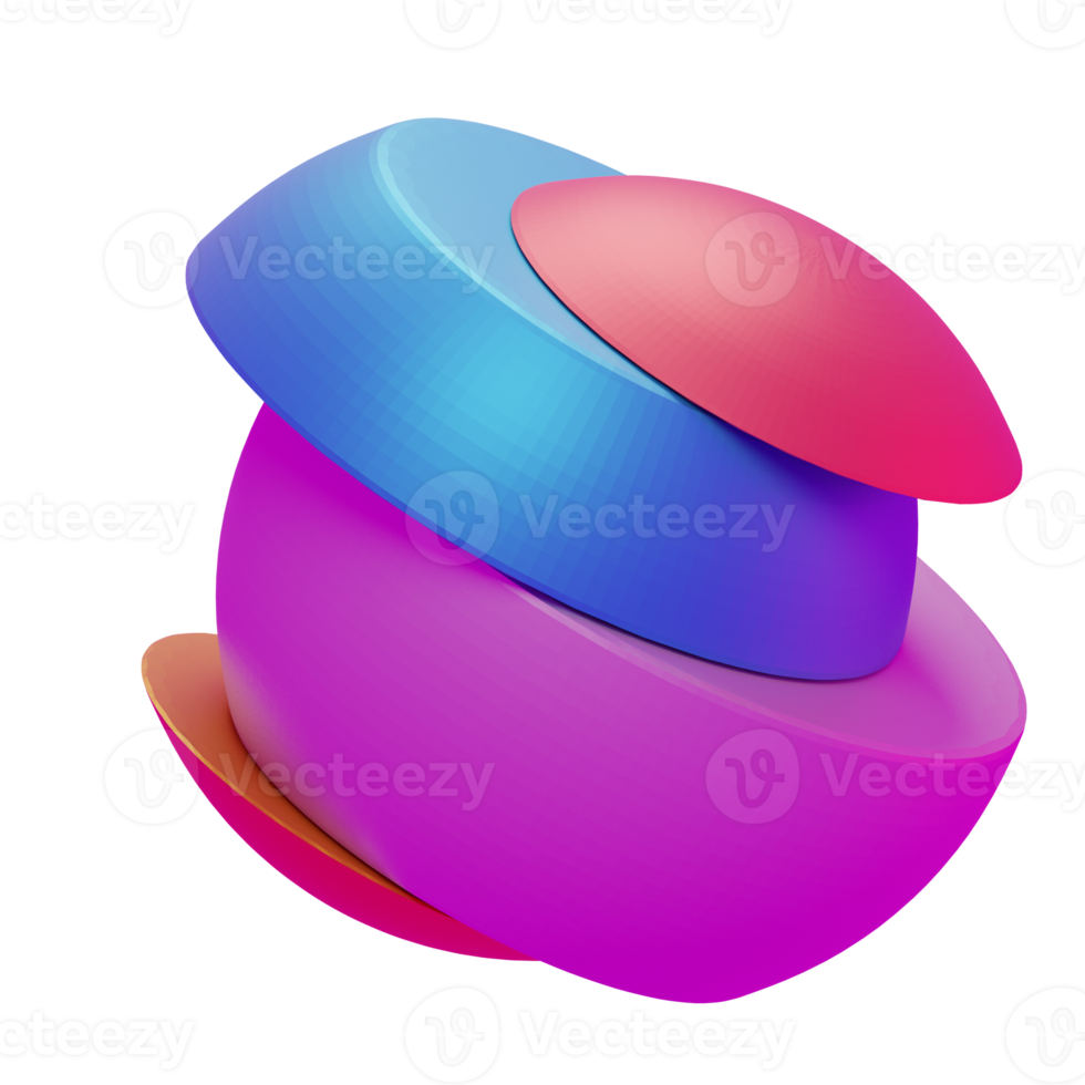 Stapelgeometrie 3D-Illustrationen png