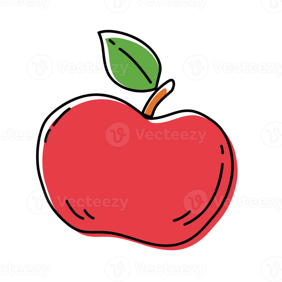 Apple Fruit Outline Illustrations png