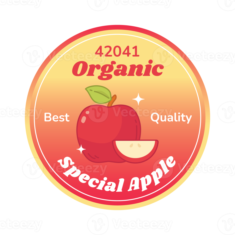 Apple Fruit Sticker Illustration png