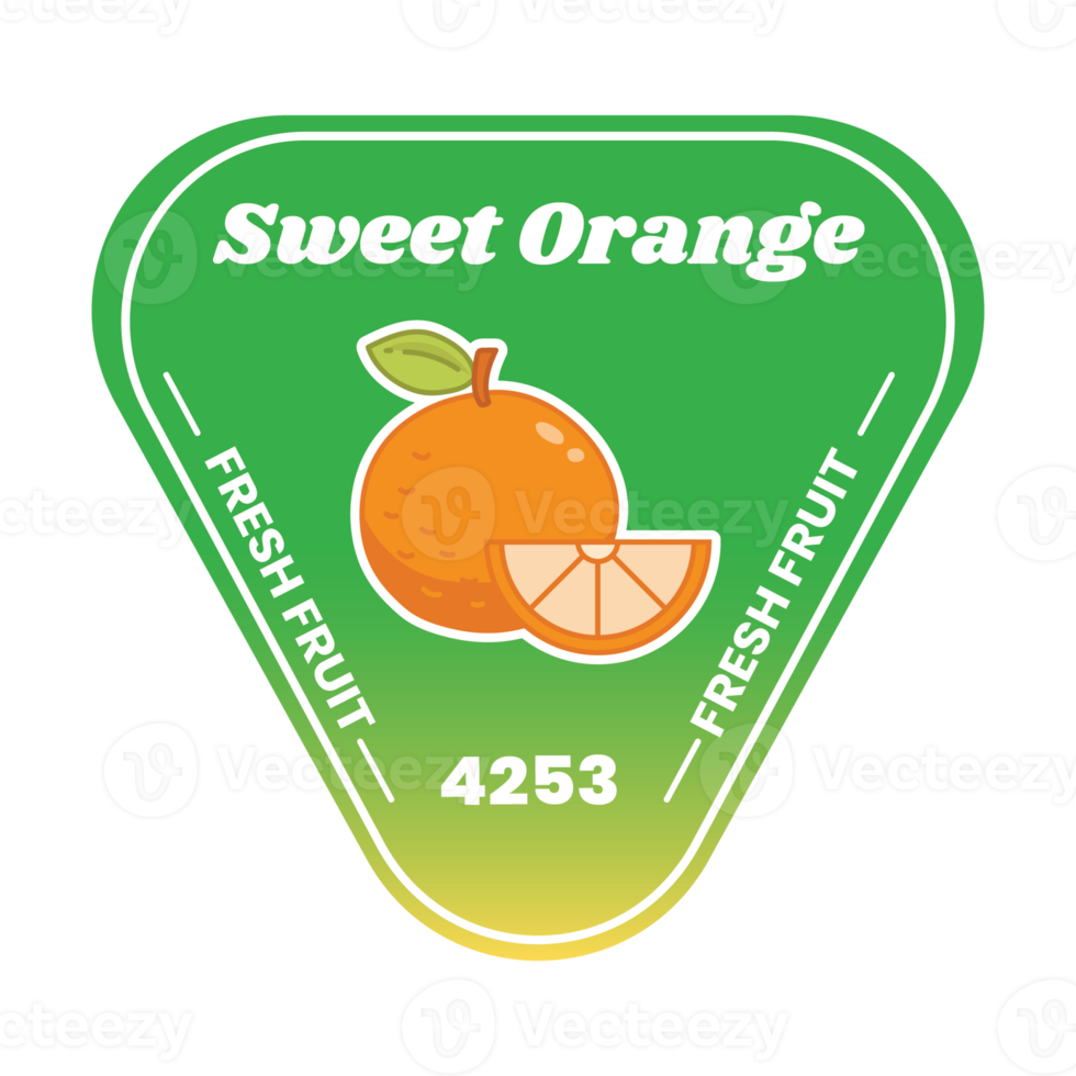 orange frukt klistermärke illustration png
