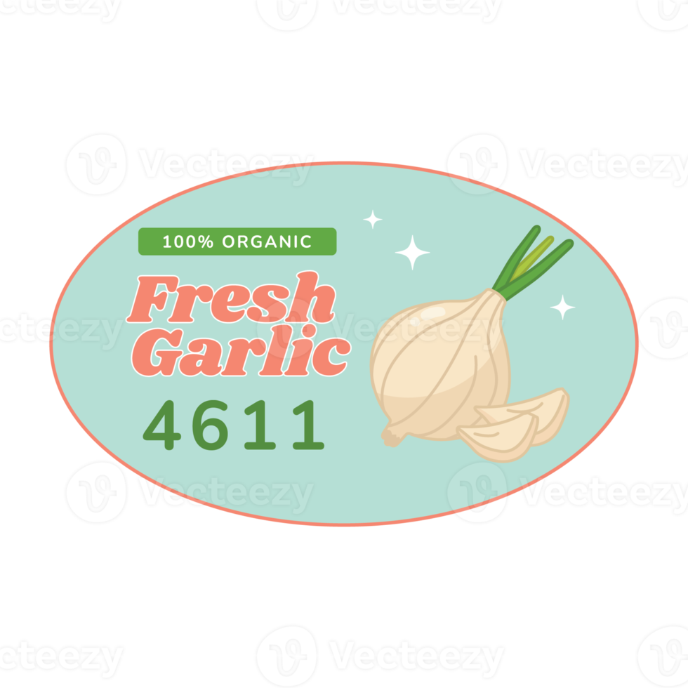 Garlic Vegetable Sticker Illustration png