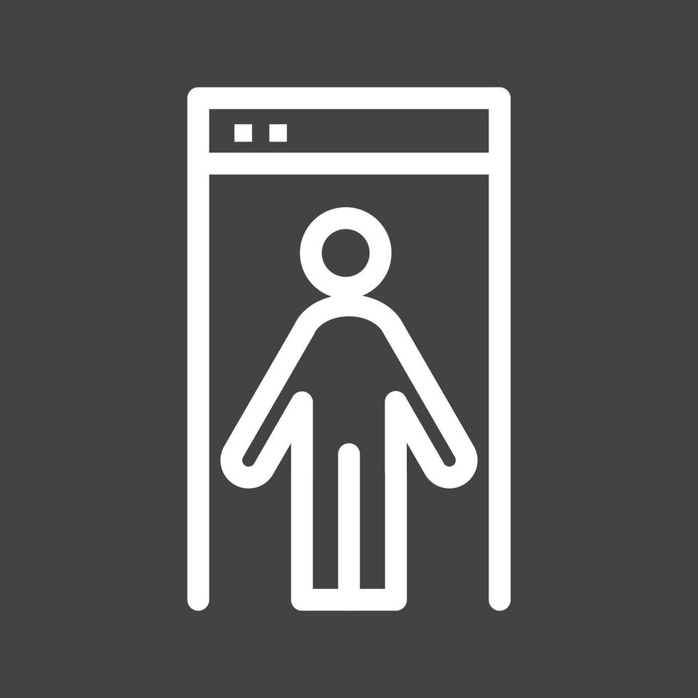 Security Check Line Inverted Icon vector