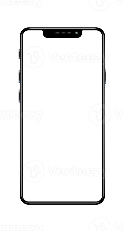 smartphone model, Hoi res renderen voor ui ix model. PNG met transparant achtergrond.