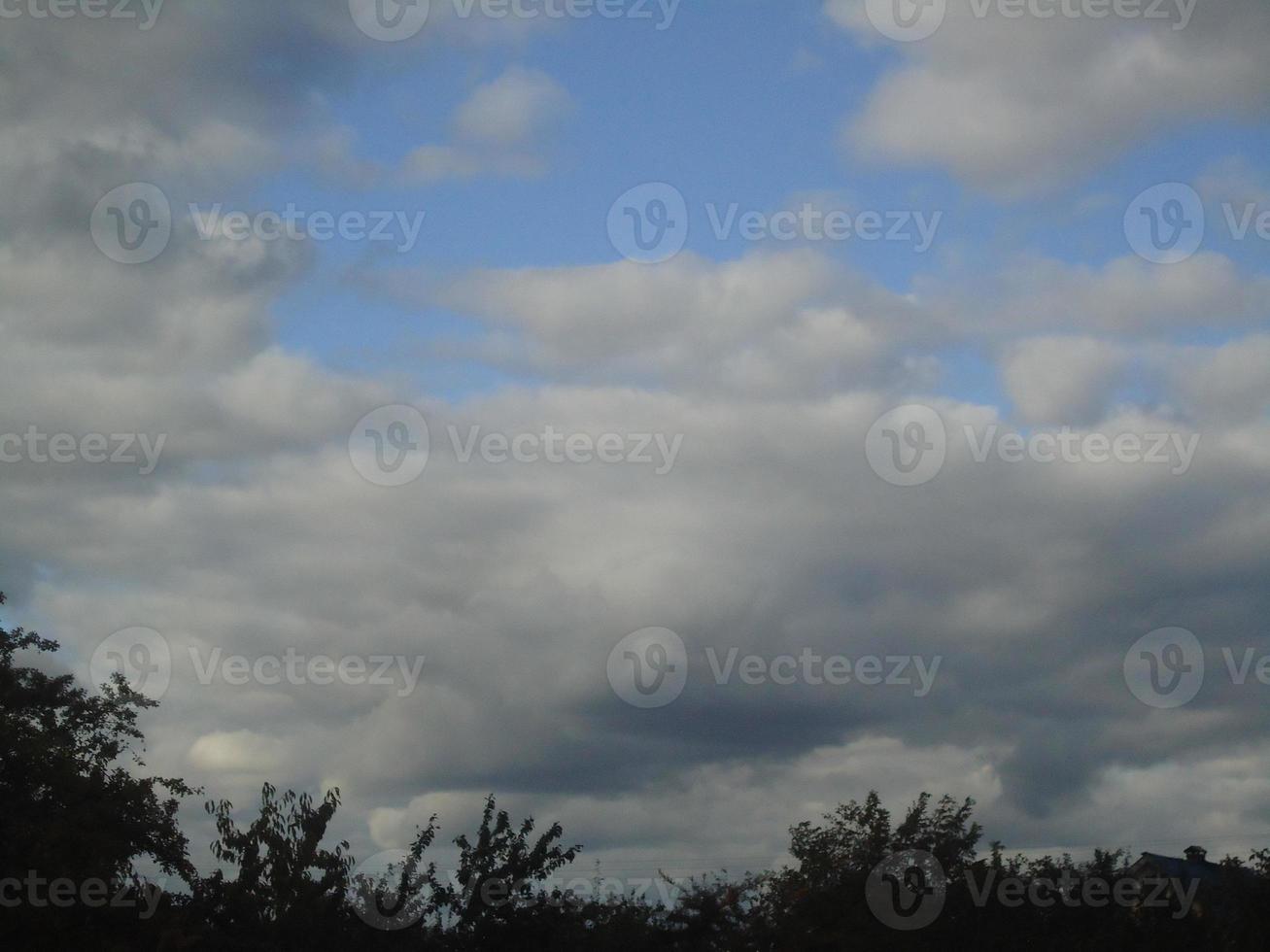 Dense clouds in the sky before the rain photo