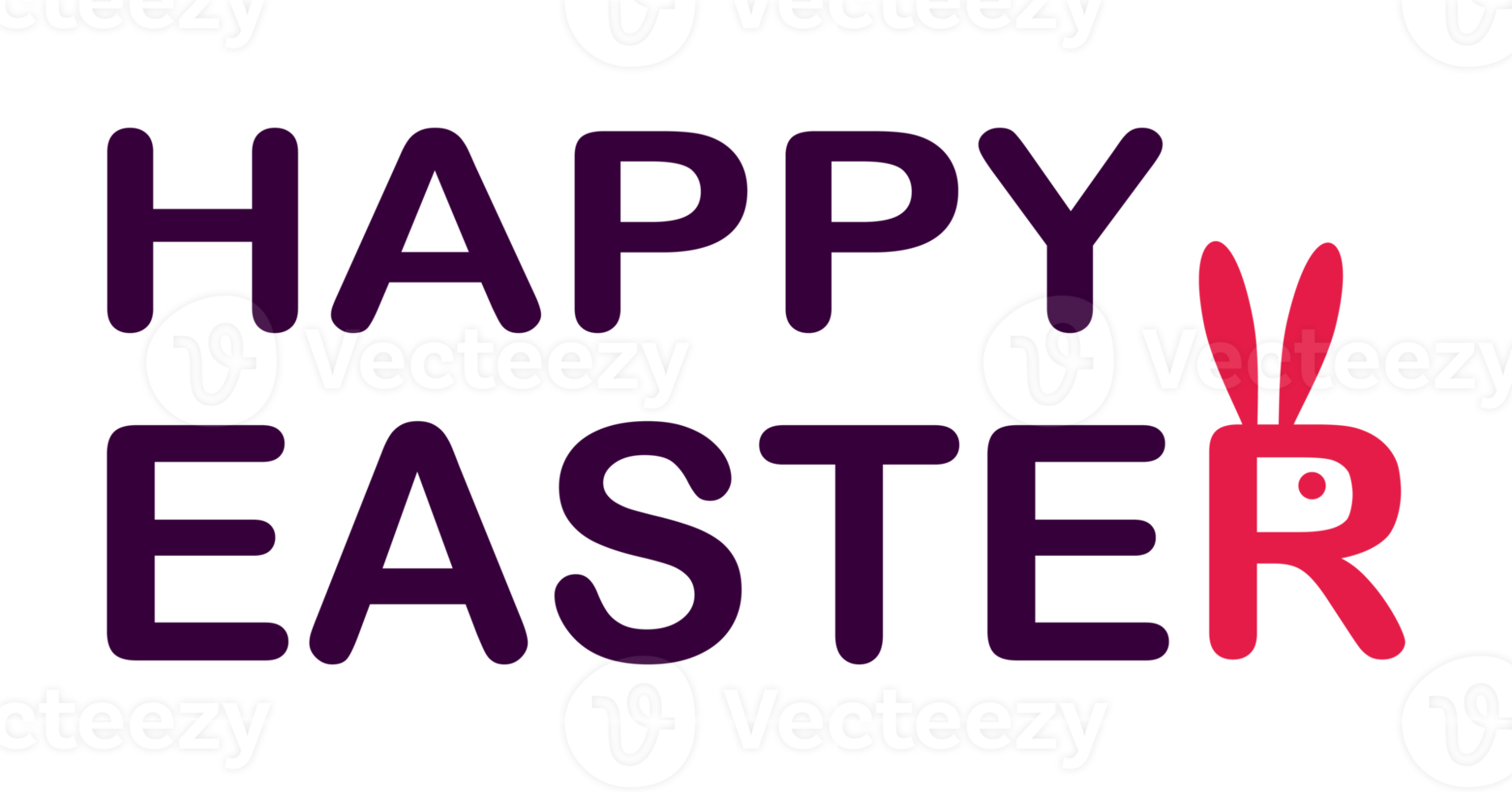 Happy Easter lettering, PNG, illustration with transparent background. png