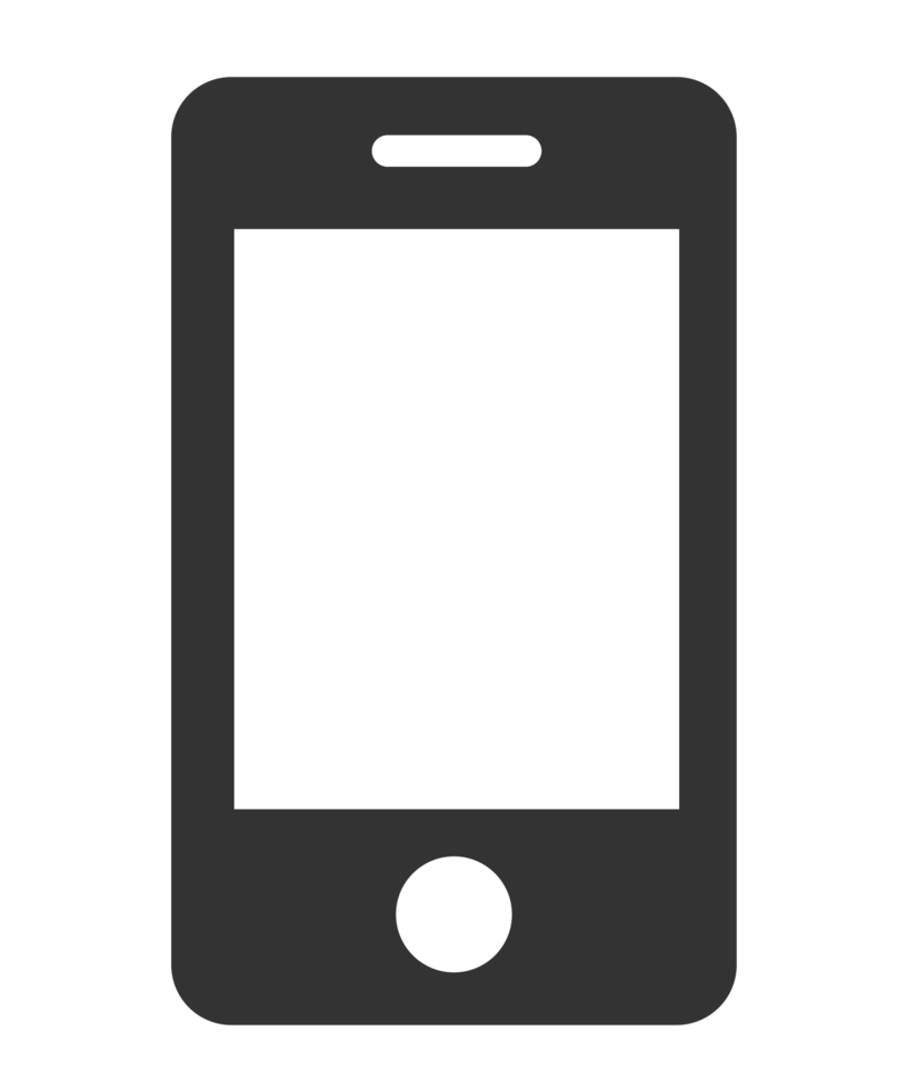 smartphone icoon PNG met transparant achtergrond.