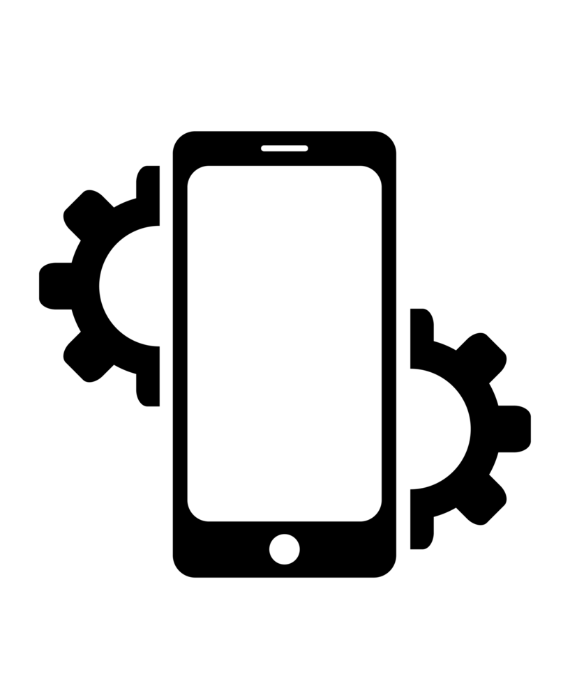 smartphone icoon PNG met transparant achtergrond.