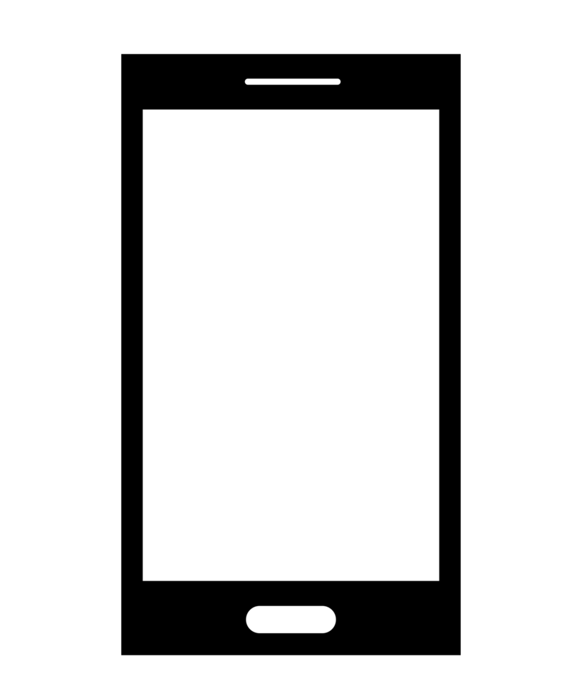 Smartphone-Symbol png mit transparentem Hintergrund.