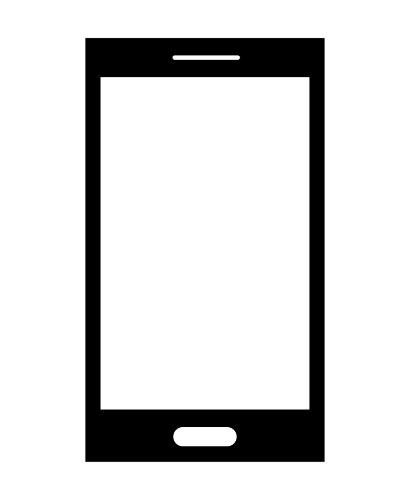 smartphone icoon PNG met transparant achtergrond.