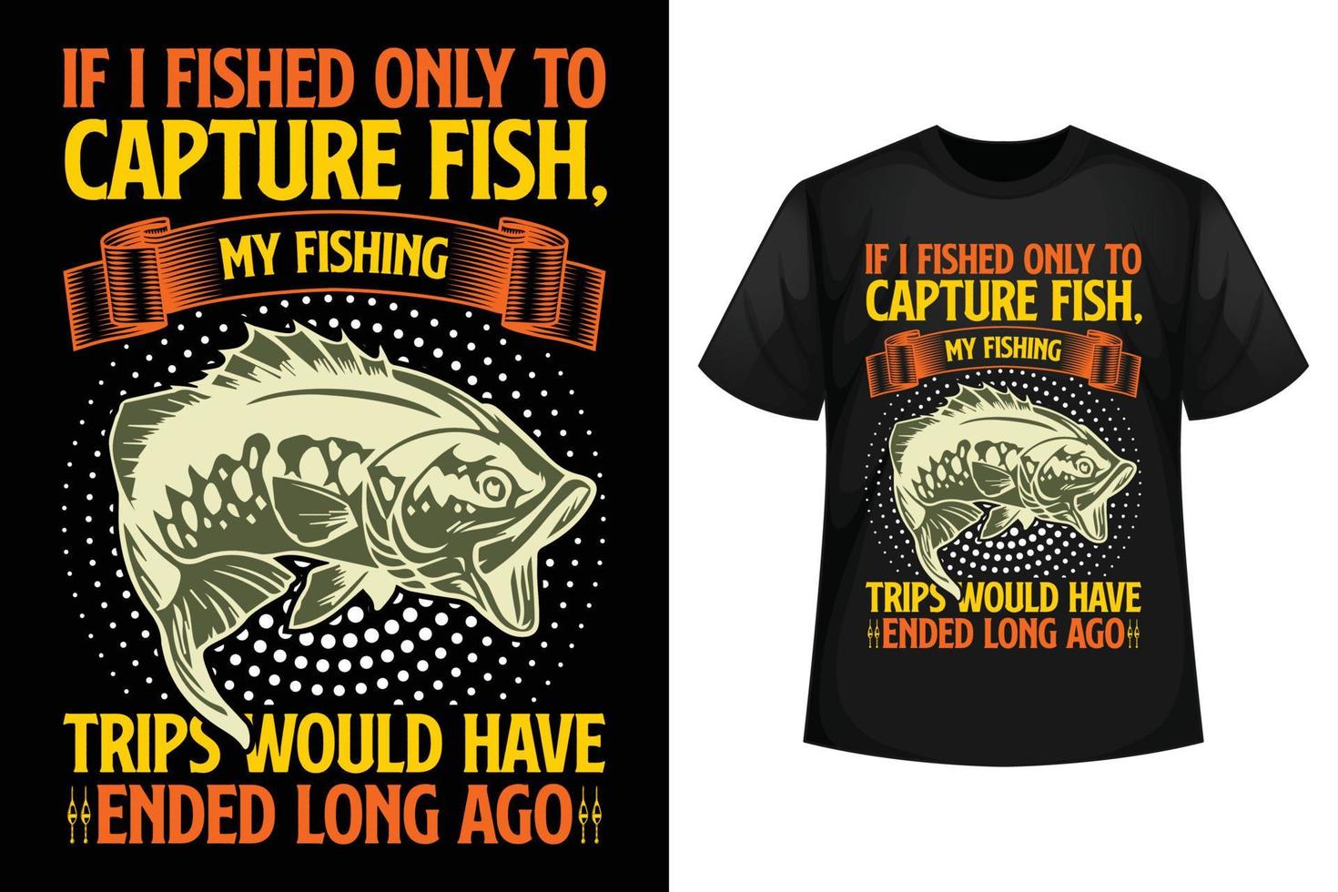 If I fished only to capture fish, My fishing trips would have ended long ago - Fishing t-shirt design template vector