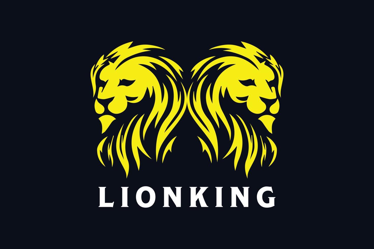 Lion face logo design vector