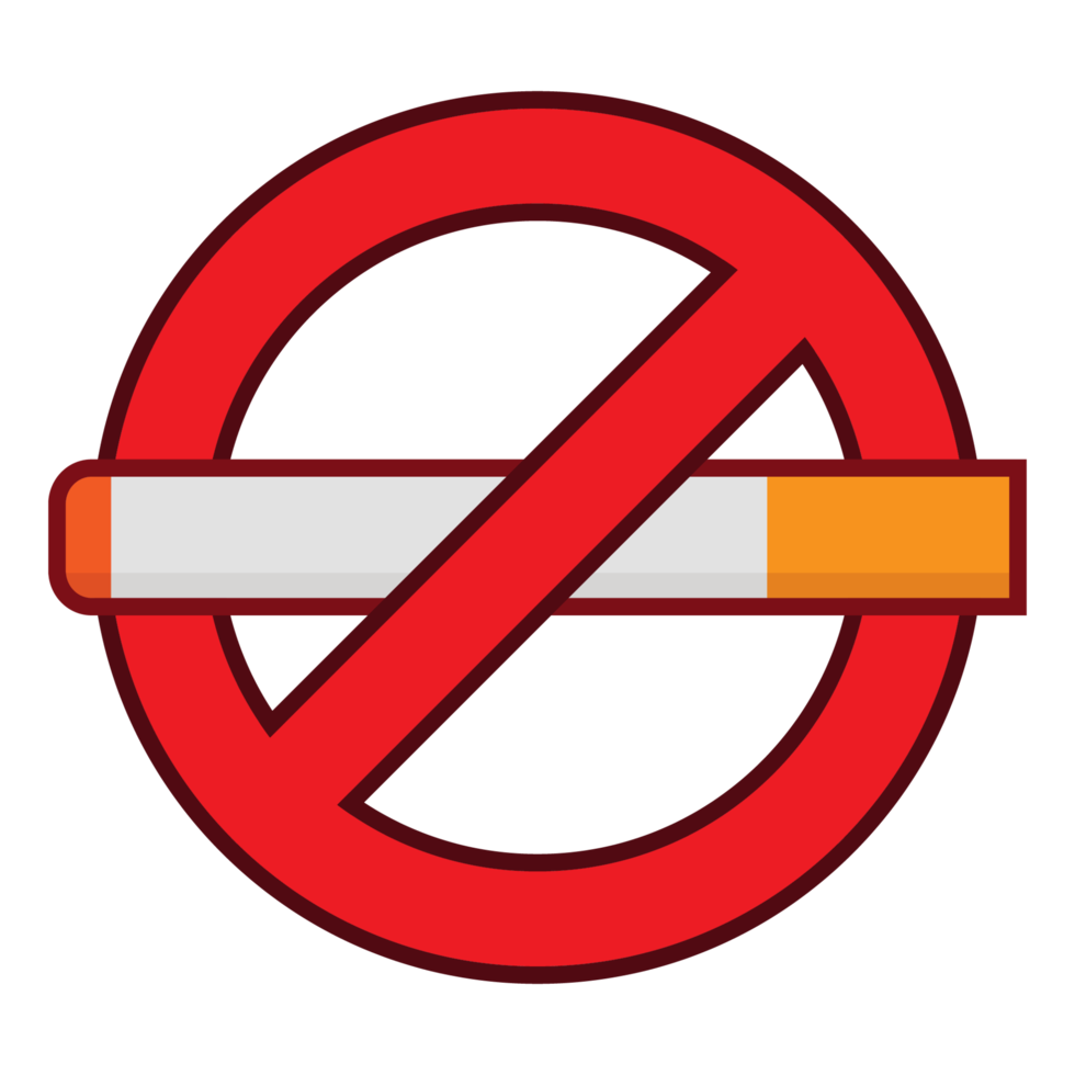 No smoking icon sign design transparent background png