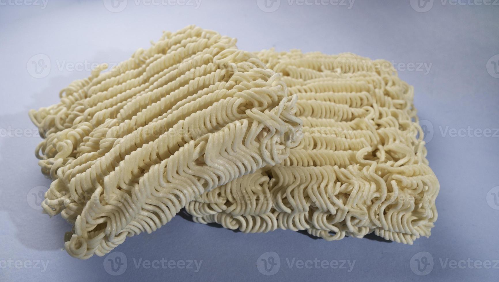 Close up of Instant noodles isolated photo