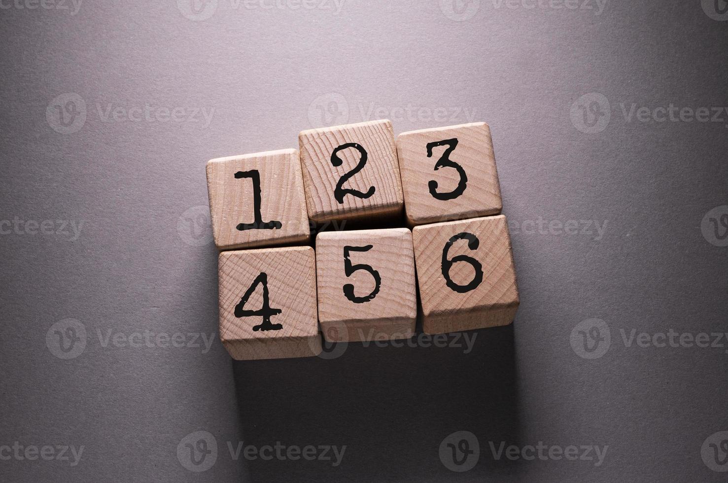 Nambers Word with Wooden Cubes photo