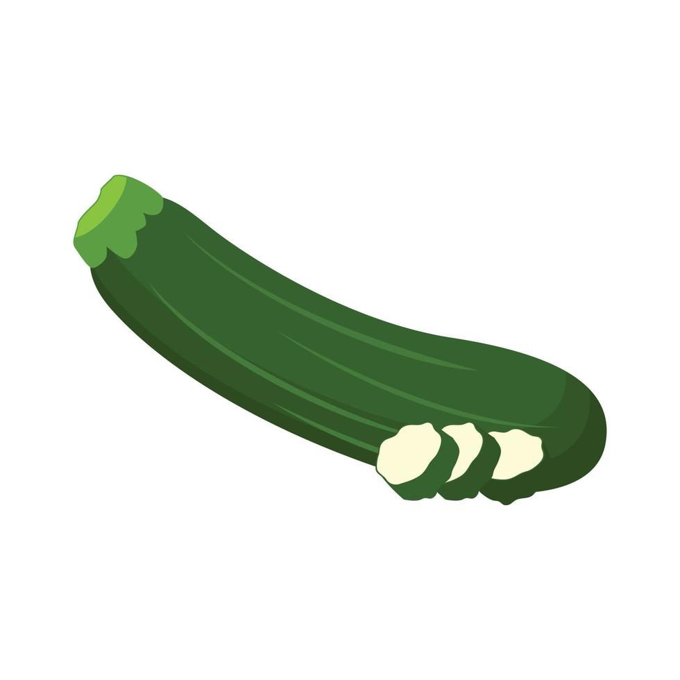 Zucchini Flat design clip art vector illustration isolated on a white  background 11912145 Vector Art at Vecteezy