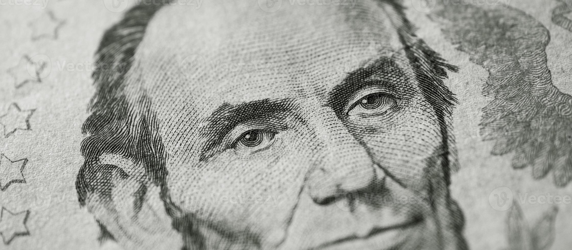 Close up of U.S. Dollar Currency photo