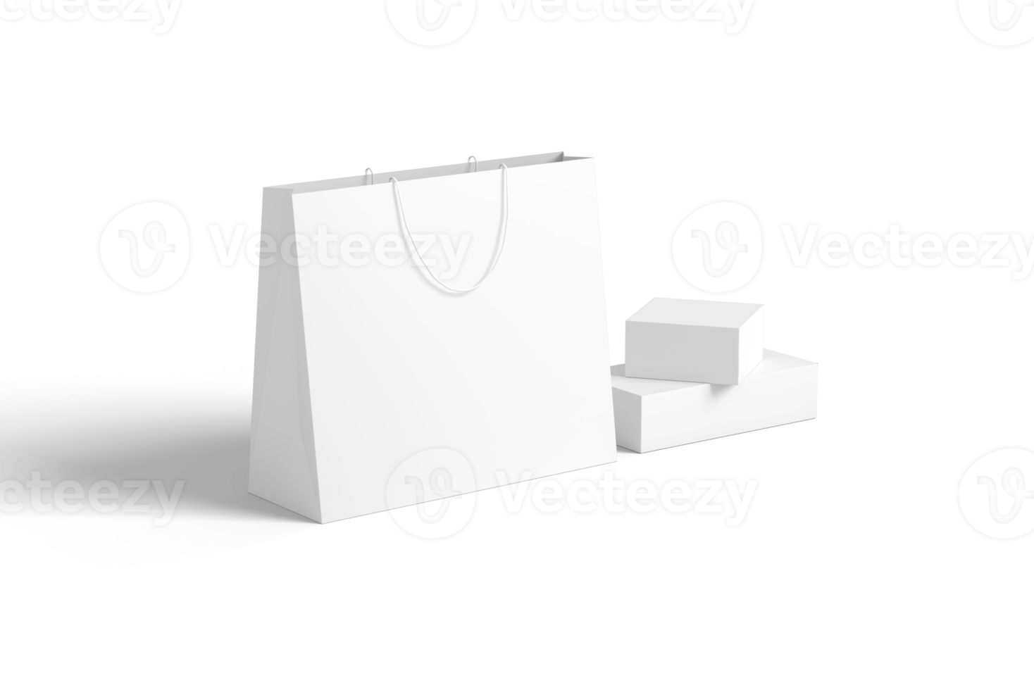 boodschappen doen zak en doos mockup png