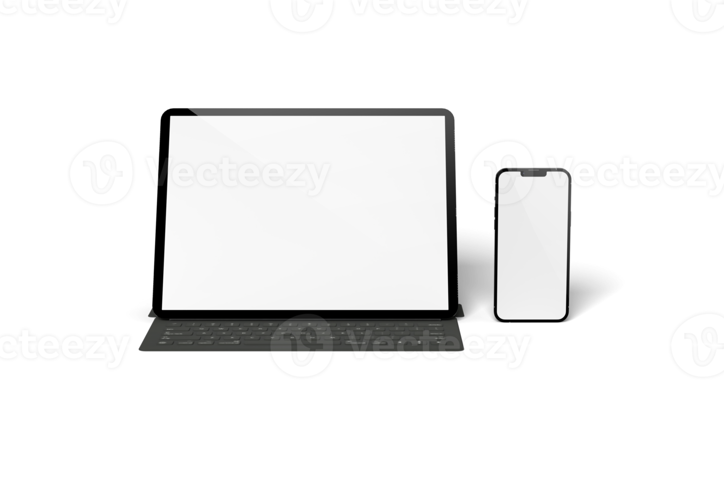 maquete de tablet e telefone png