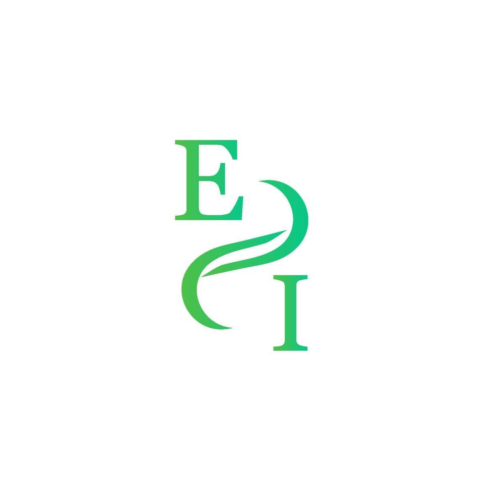 EI green color logo design for your company vector