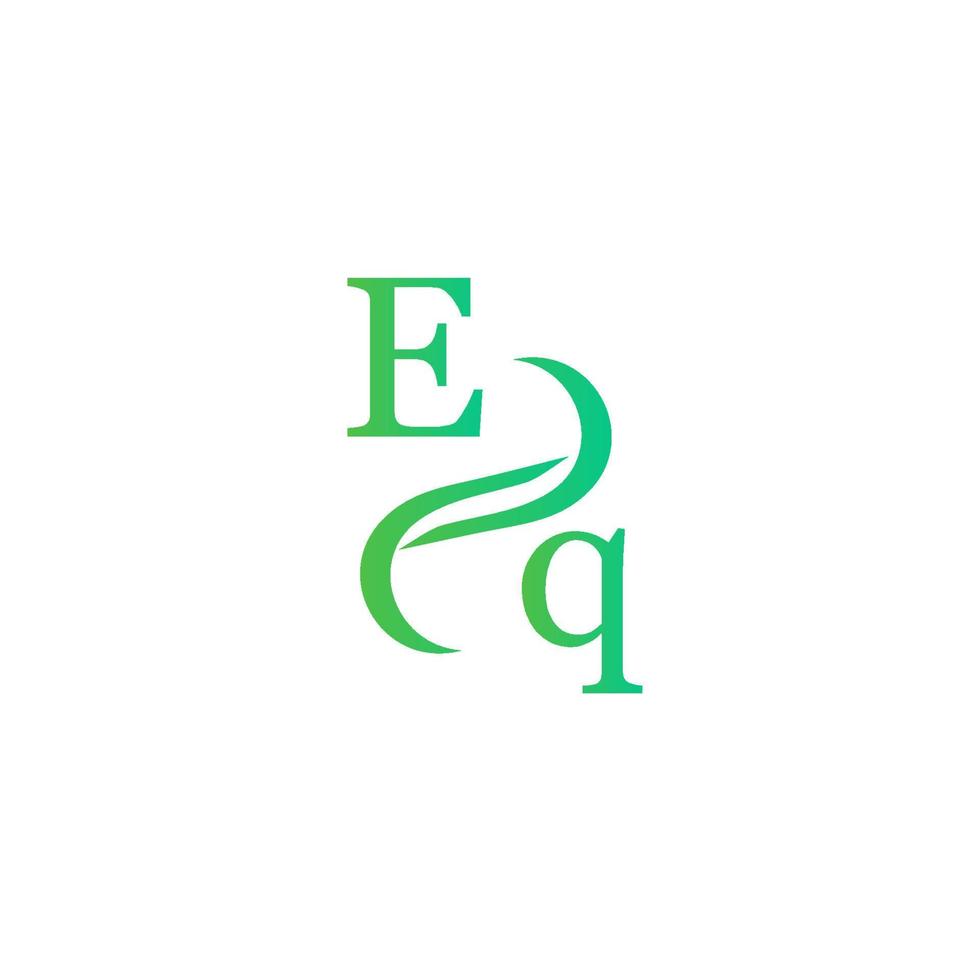 diseño de logotipo de color verde eq para su empresa vector