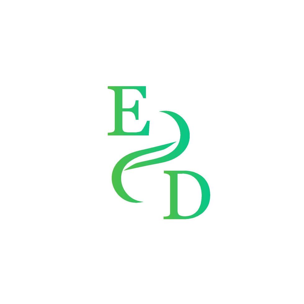 diseño de logotipo de color verde ed para su empresa vector