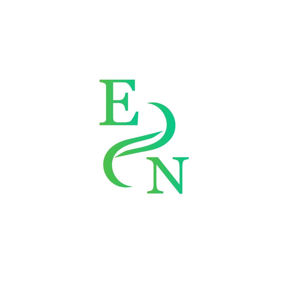 EN green color logo design for your company vector