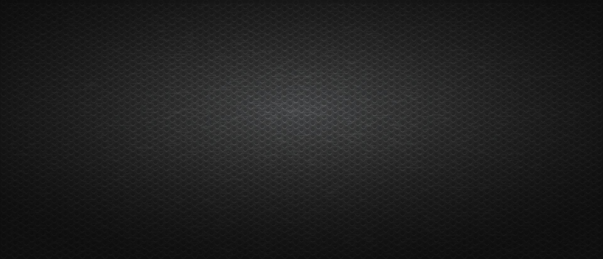 Futuristic black background round holes. Modern abstract template geometric backdrop decorated round hole dark textured banner carbon grid vector monochrome.