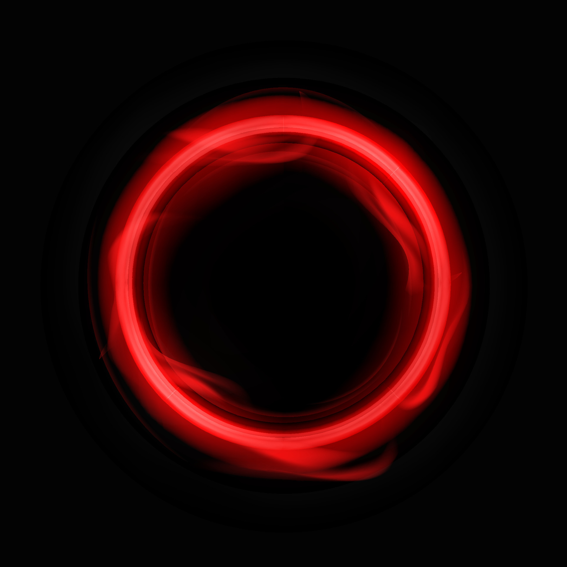 Red energy circle template. Round frame with flashes plasma waves with