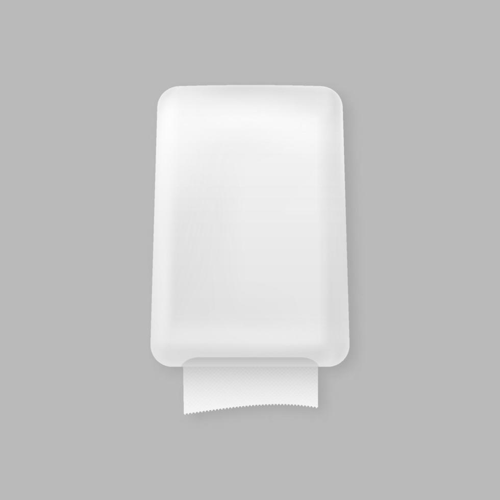 dispensador para maqueta de toallas de papel vector