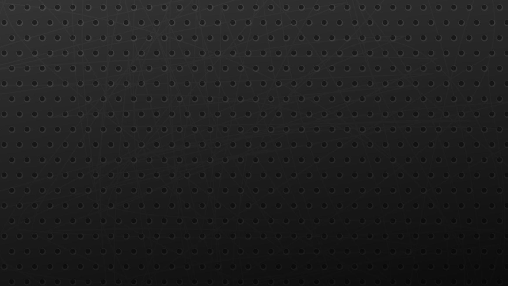 Scratched and worn metal background with holes. Dark ornament surface with round black pattern and monochrome mesh vector decoration