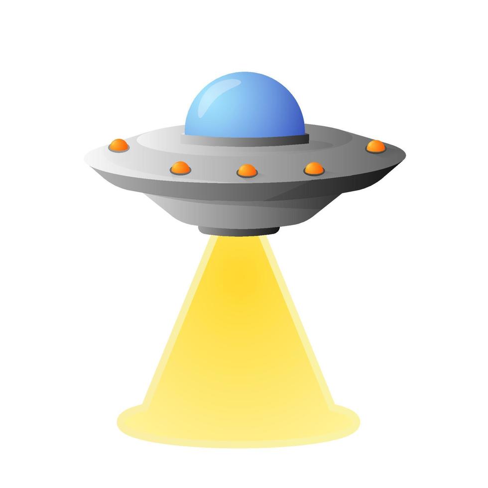 Flying space saucer with capture beam vector