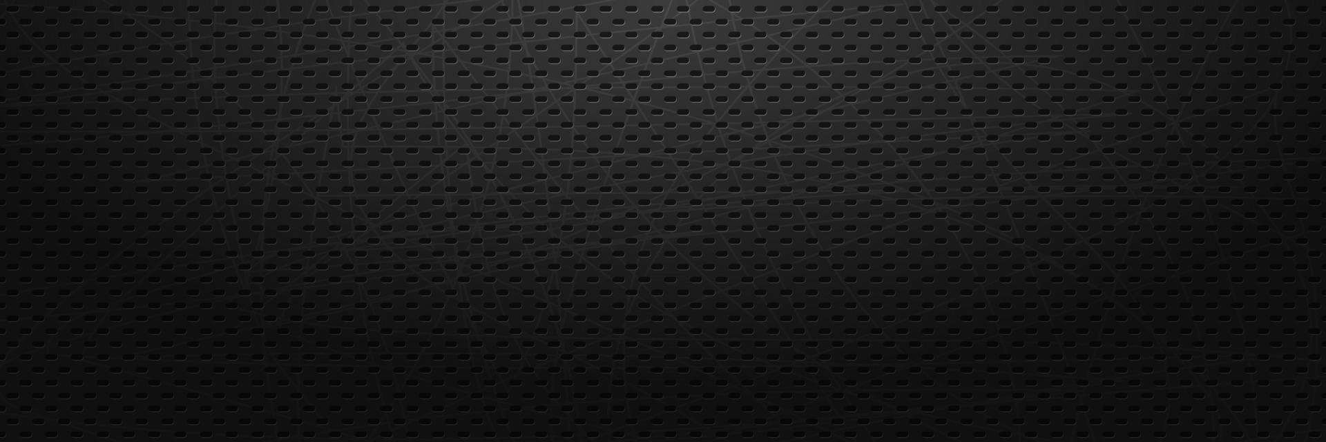 Black backdrop with oval slits. Dark background with rounded holes. Scratched and perforated metal surface. Modern geometric banner design template. Monochrome vector illustration.