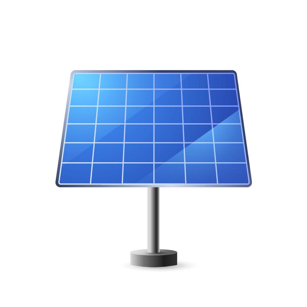 panel solar. placas azules con celdas para extracción alternativa de energía vector