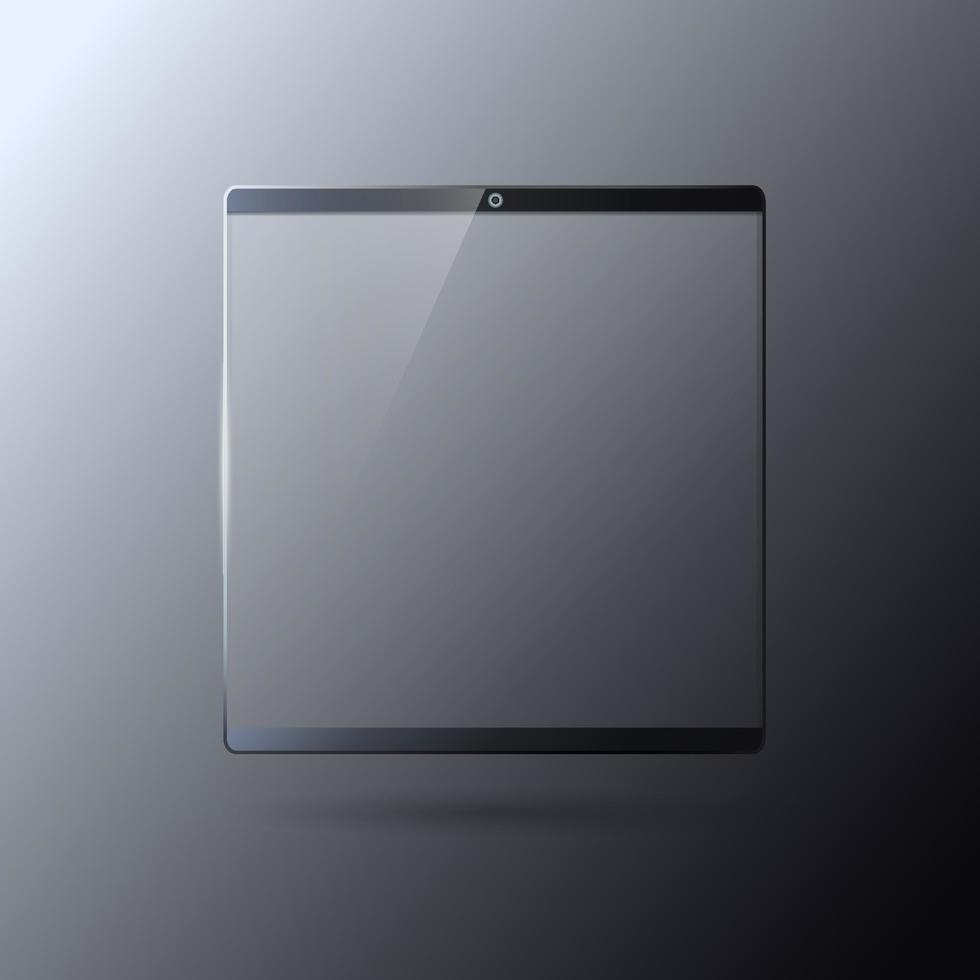 Transparent touch screen template vector