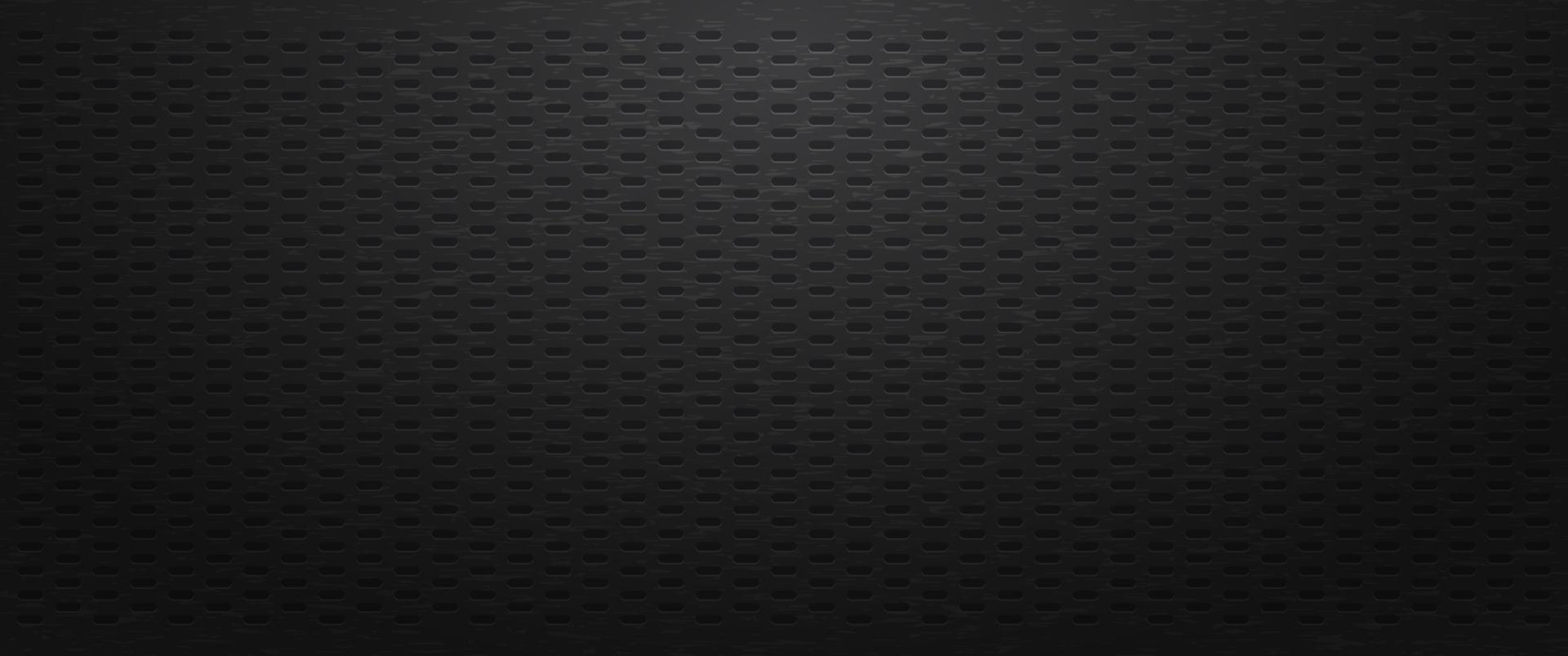 Black perforated background with oval figure. Horizontal geometric shapes print vector illustration.