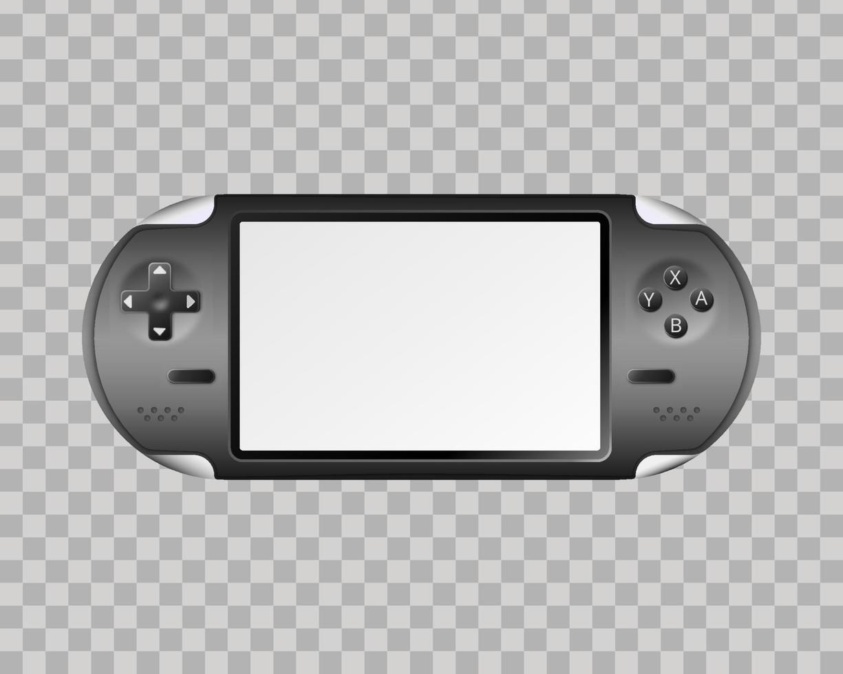 Gaming handheld console isolated template vector