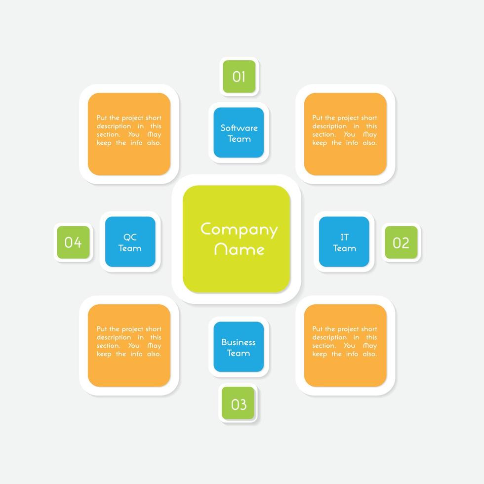 Unique infographic design template for presentation, report and infographic. vector