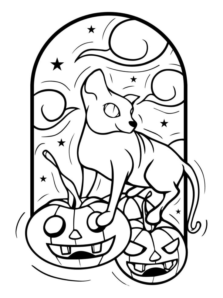 miau feliz de halloween. perfecto para tus elementos de diseño de halloween. vector