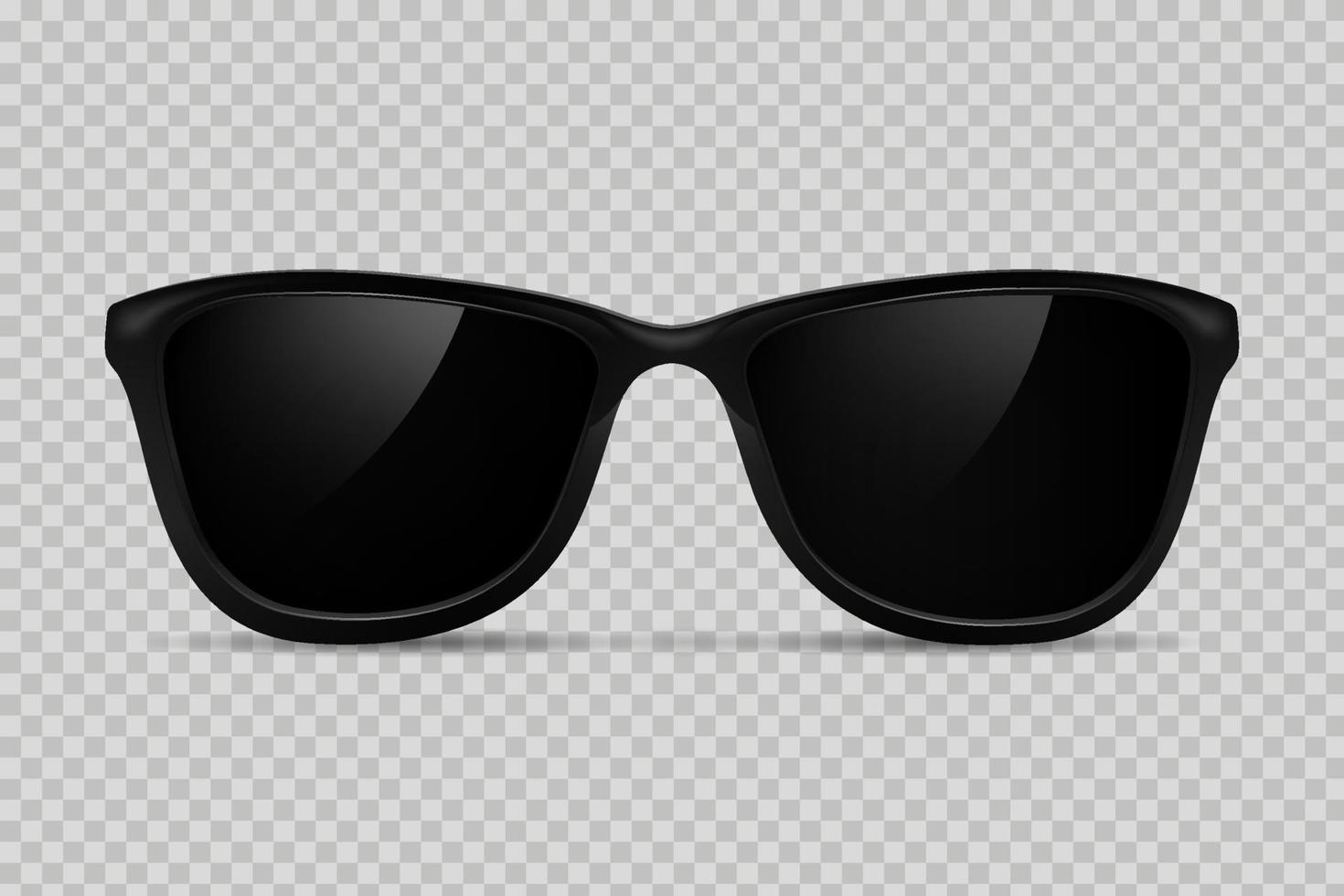 gafas de sol negras sin patillas aisladas vector