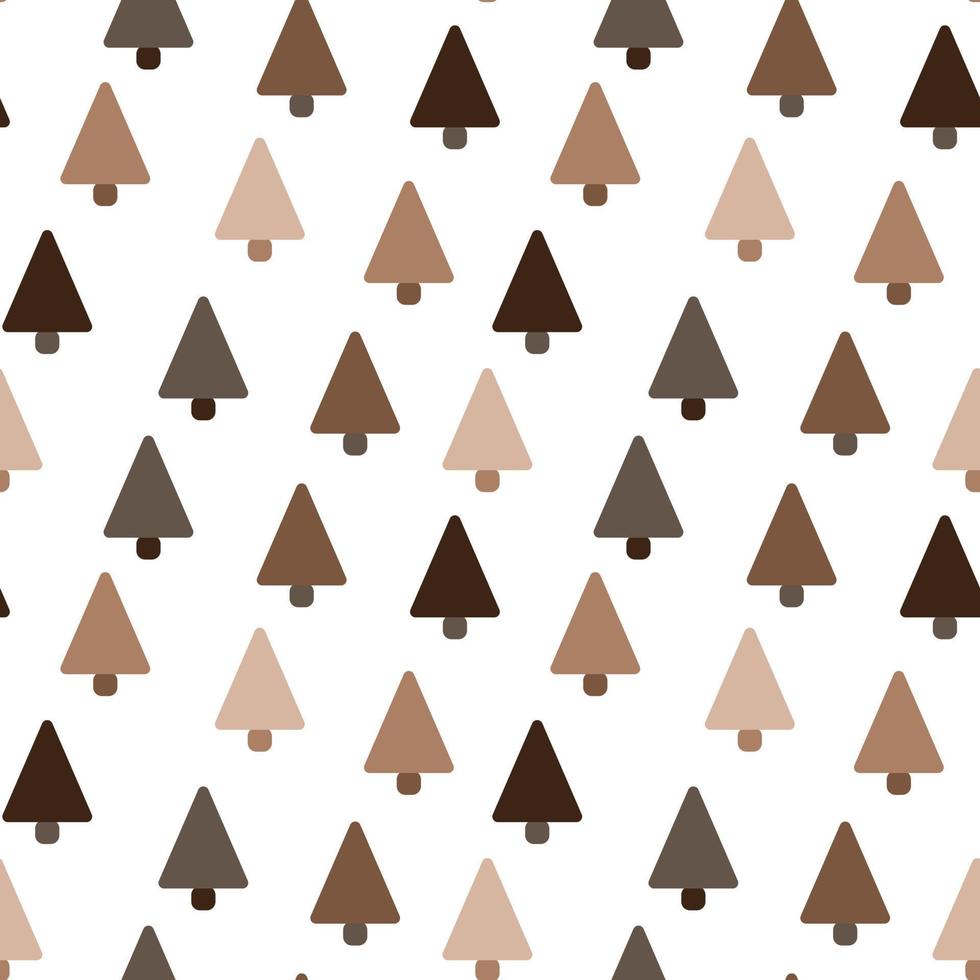 PATTERN OF TREES, CHRISTMAS TREES, BUSHES IN SCANDINAVIAN STYLE FOR PRINTING ON TEXTILES, GIFT PAPER. Cartoon, CHILDREN's vector illustration