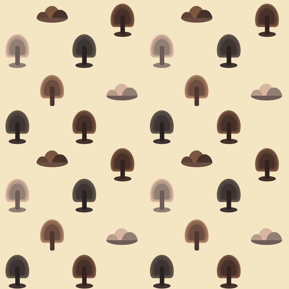 PATTERN OF TREES, CHRISTMAS TREES, BUSHES IN SCANDINAVIAN STYLE FOR PRINTING ON TEXTILES, GIFT PAPER. Cartoon, CHILDREN's vector illustration
