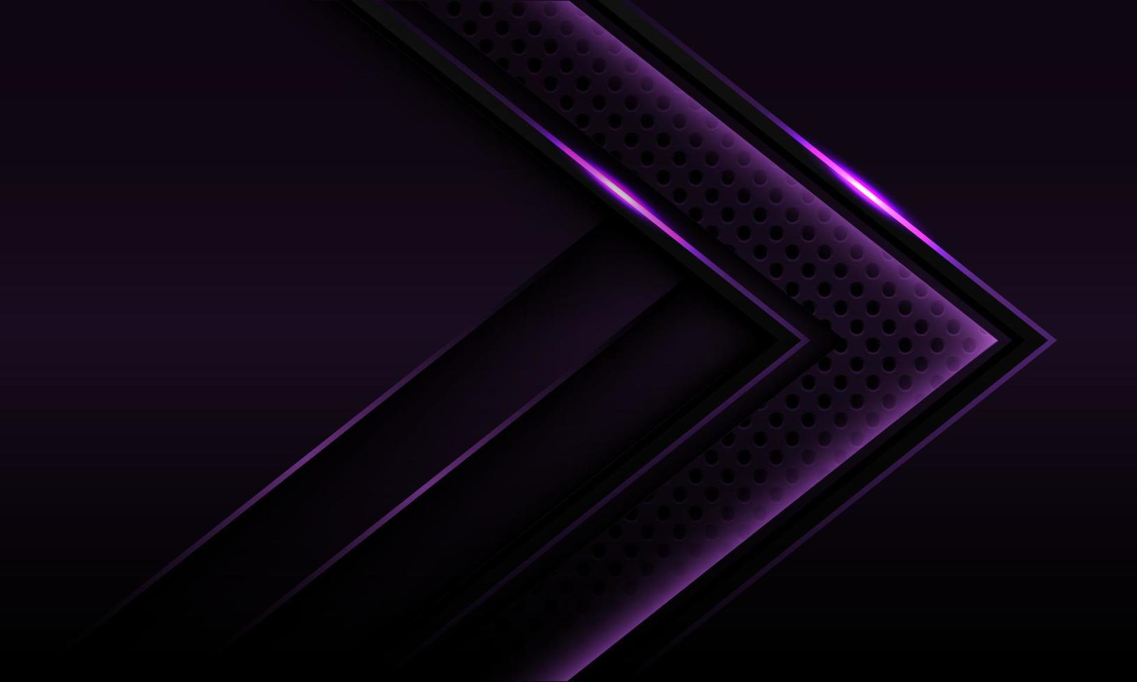 Abstract purple light line arrow direction circle mesh shadow design modern luxury futuristic technology background vector